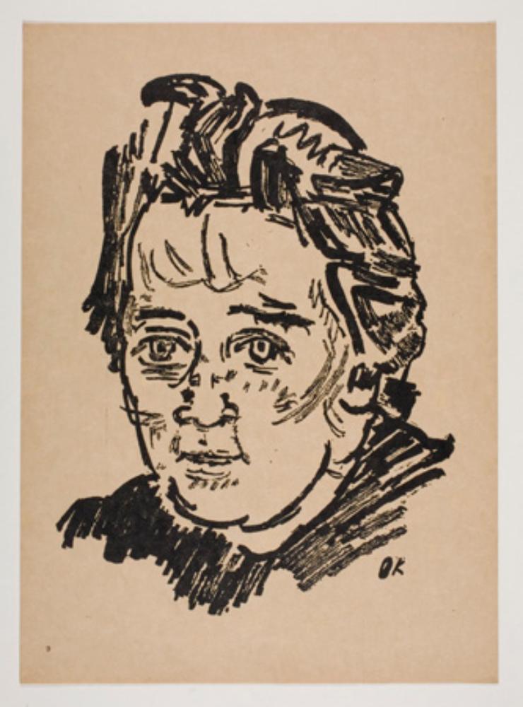 Oskar Kokoschka - Adolf Knoblauch (Menschenköpfe, Blatt 9)