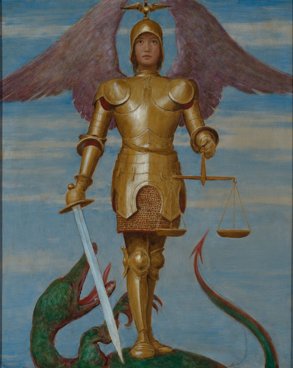 Hans Thoma - September (St. Michael als Seelenwäger)