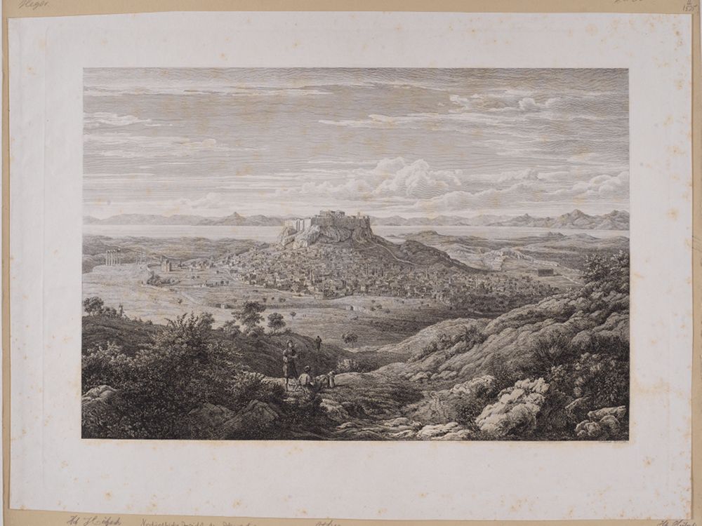 Johann Heinrich Schilbach - Nordöstliche Ansicht von Athen