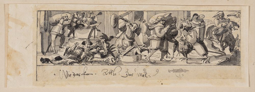 Niklaus von Riedt (zugeschrieben) - Entwurf für ein Oberbild mit Pfaffenmühle