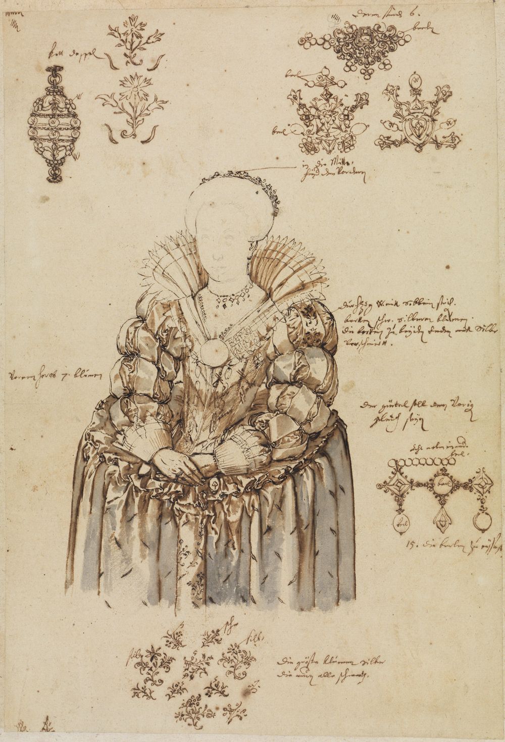 Friedrich Brentel - Kostüm- und Schmuckstudien