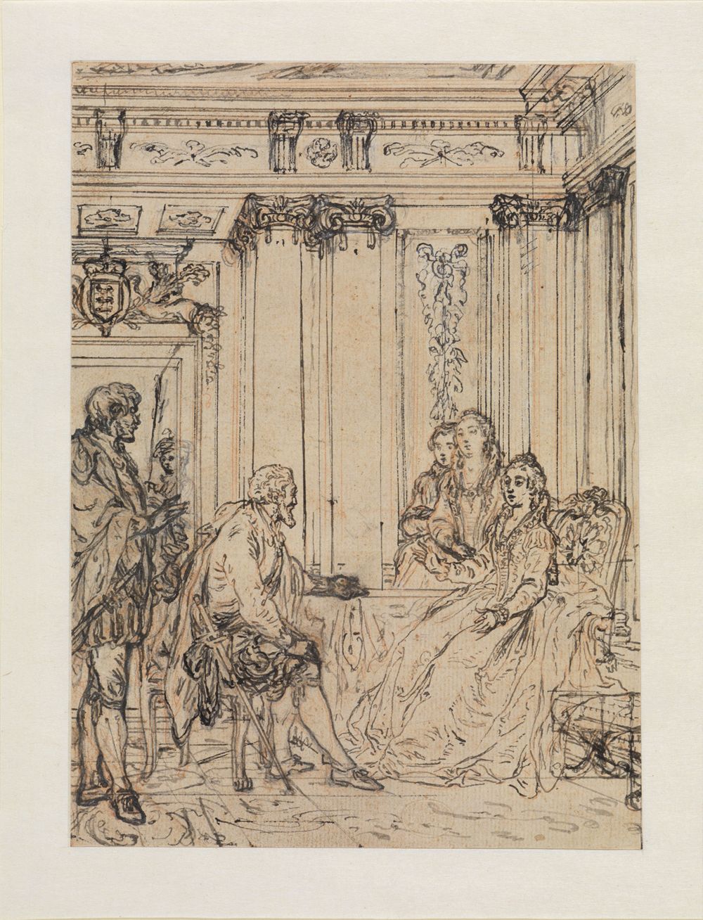 Hubert-François Gravelot - König Heinrich von Navarra vor Königin Elisabeth I. von England