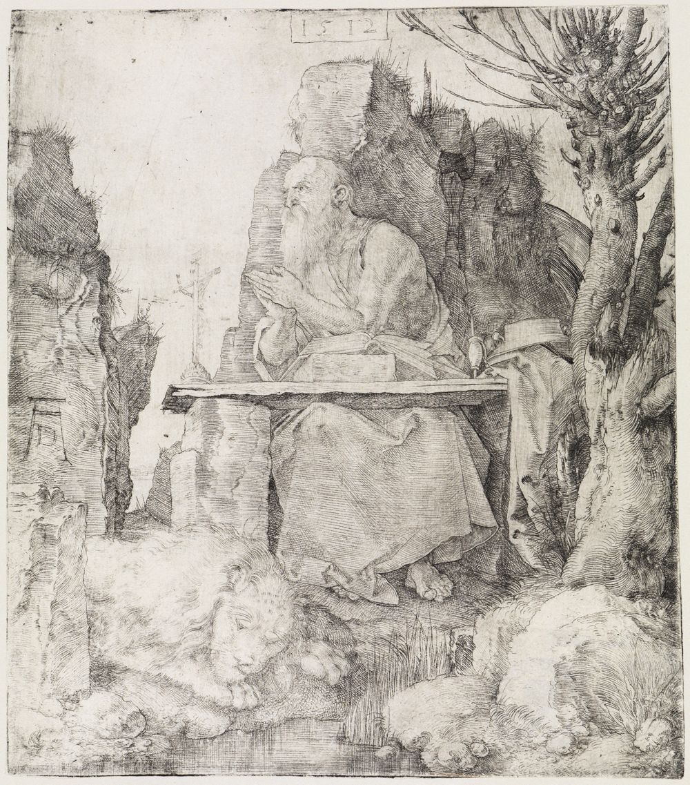 Albrecht Dürer - Der heilige Hieronymus neben dem Weidenbaum