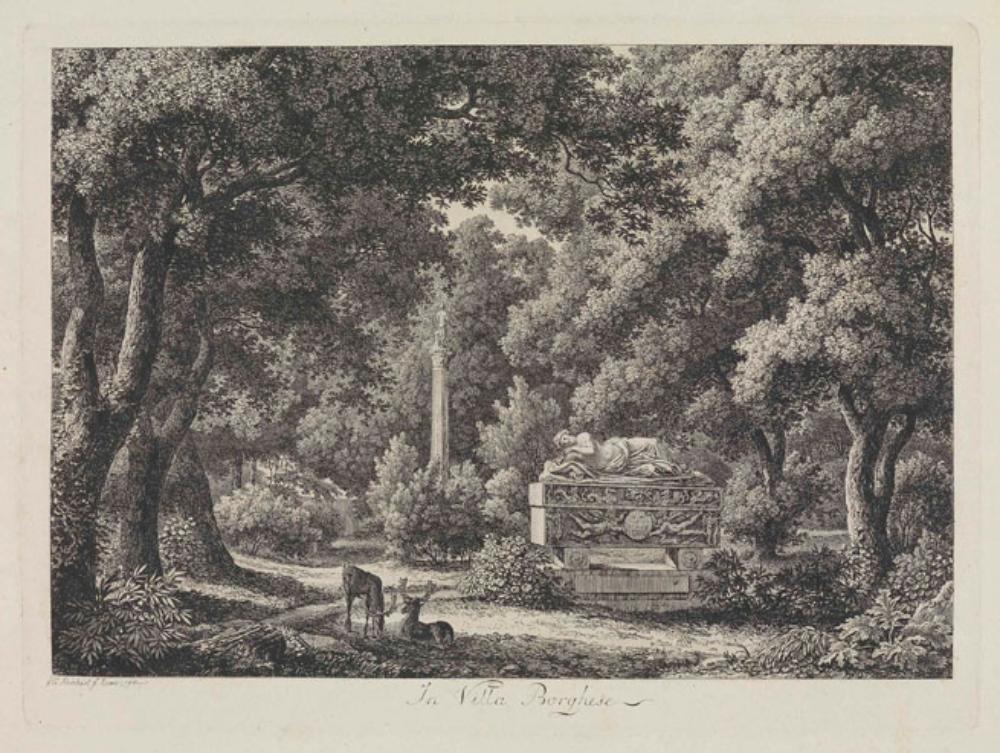 Johann Christian Reinhart - In Villa Borghese