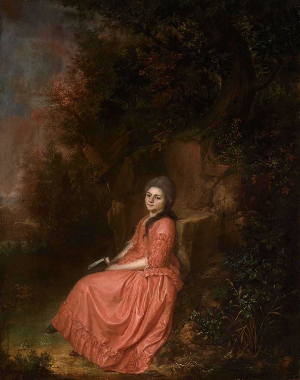 Georg Karl Urlaub - Bildnis einer Dame im Park