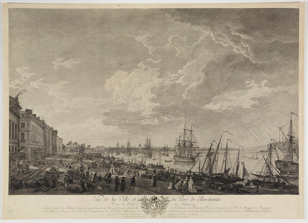Jacques-Philippe Lebas - Vue de la Ville et du Port de Bordeaux