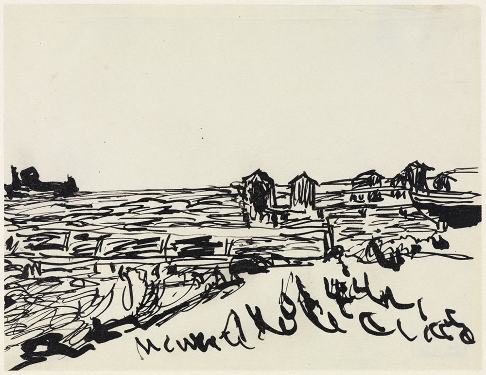 Ernst Ludwig Kirchner - Strand mit Badekarren