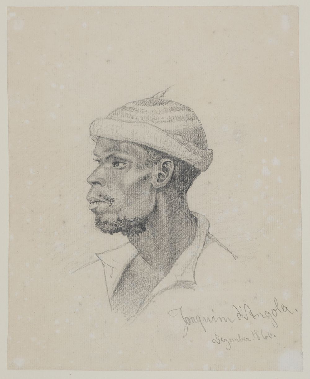 Ferdinand Keller - Kopfstudie des Joaquim dAngola, im Profil nach links gewendet