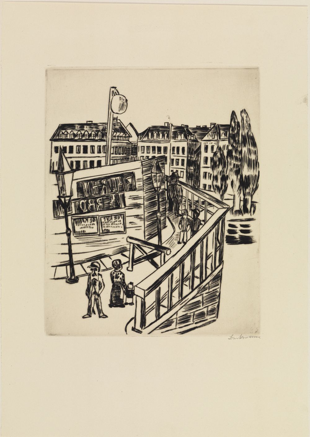 Max Beckmann - Holzbrücke (Vorstadtstraße)