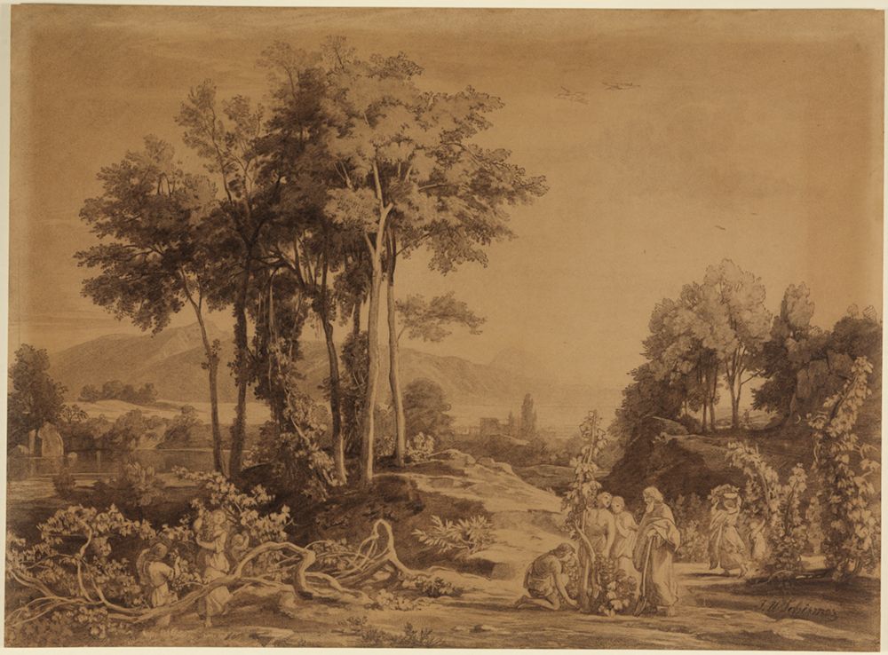 Johann Wilhelm Schirmer - Noah pflanzt Weinberge (1. Mose 9, 20)
