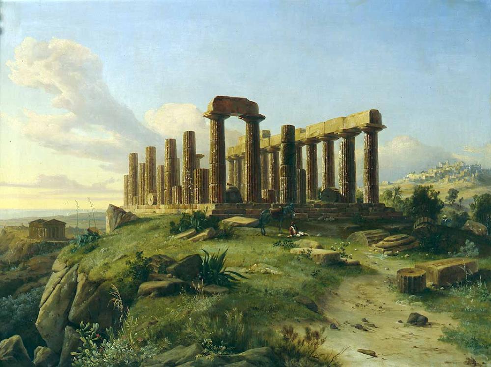 August Wilhelm Julius Ahlborn - Der Heratempel bei Agrigento in Sizilien