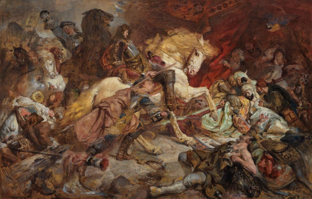Ferdinand Keller - Ölskizze zu Markgraf Ludwig Wilhelm von Baden