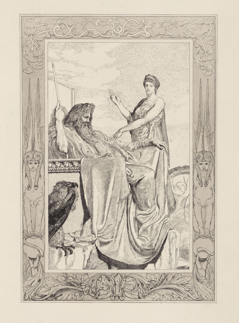 Max Klinger - Jupiter und Venus (Amor und Psyche, Opus V, Blatt 33)