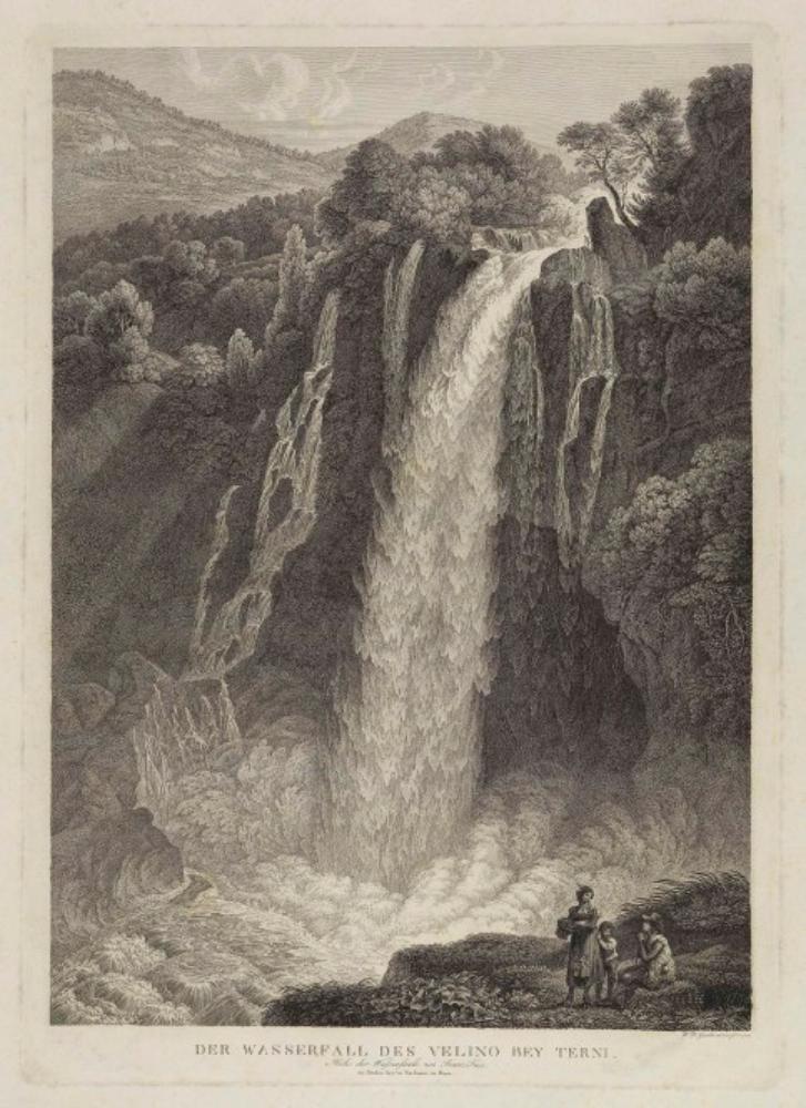 Friedrich Wilhelm Gmelin - Der Wasserfall des Velino bei Terni