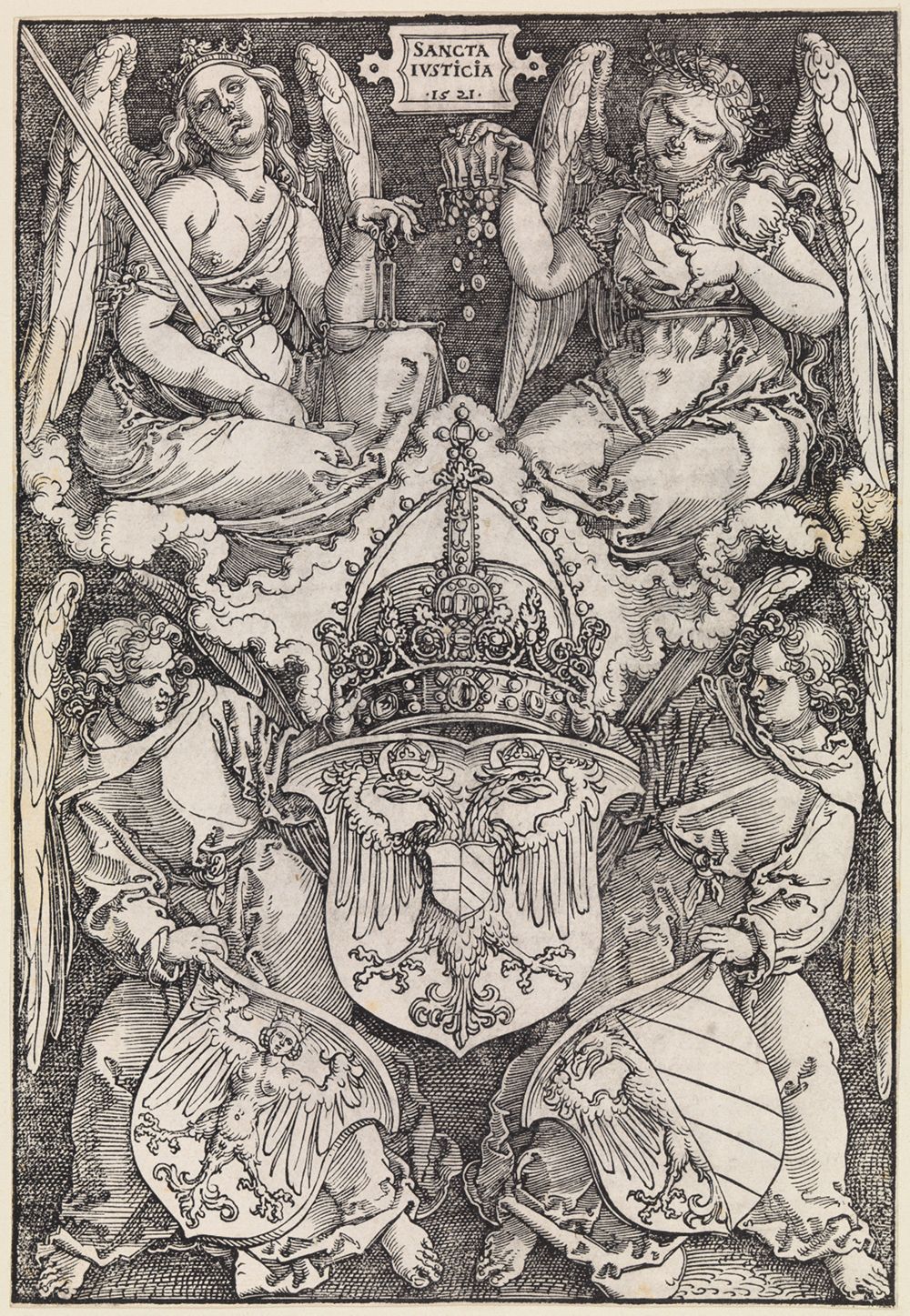 Albrecht Dürer - Wappen des Reichs und von Nürnberg