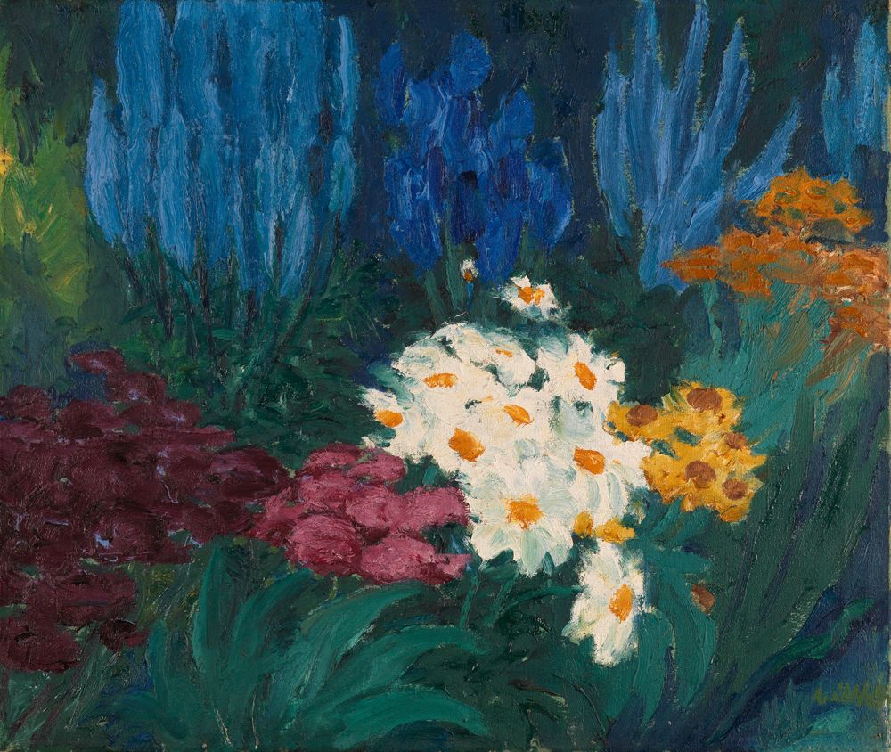 Emil Nolde - Margeriten und Rittersporn
