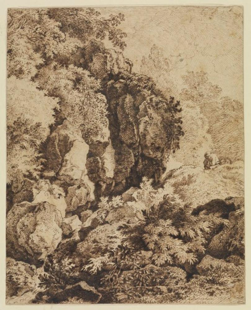 Ferdinand Kobell - Felsige Landschaft bei Dossenheim