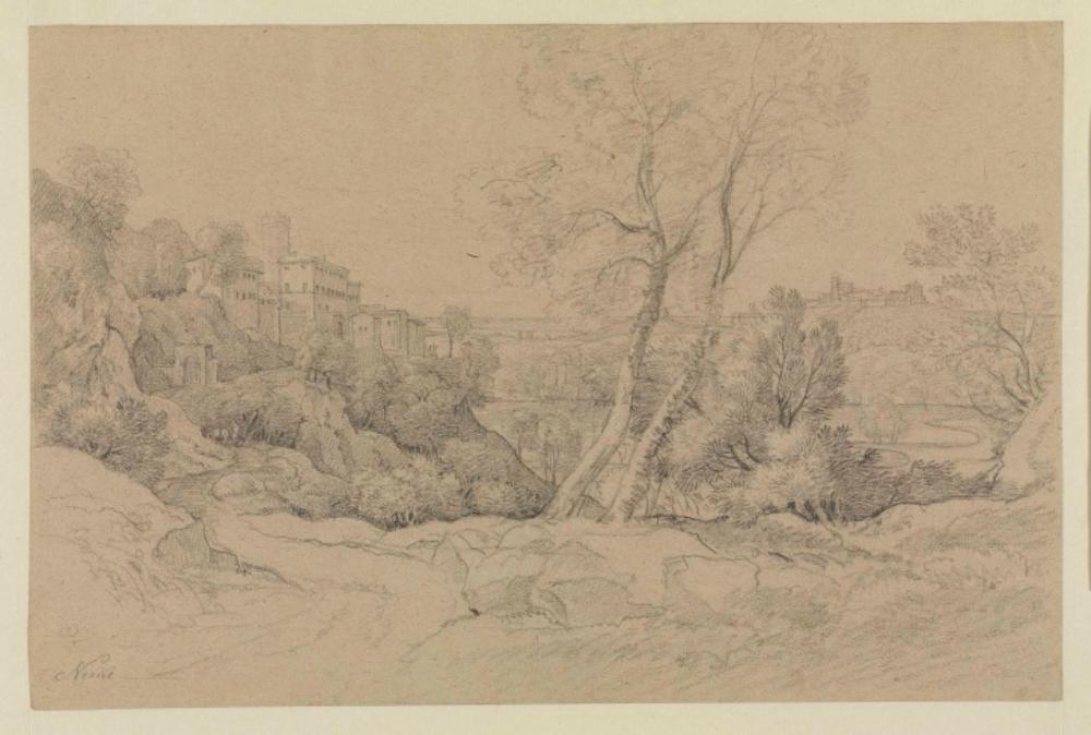 Carl Ludwig Kaaz - Ansicht des Städtchens Nemi