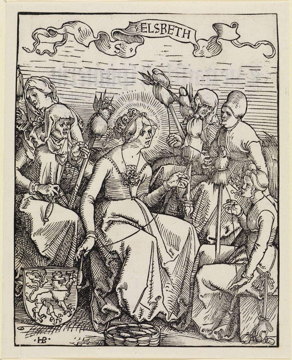 Hans Baldung - Die hl. Elisabeth als Spinnerin