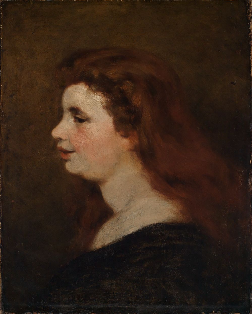 Victor Müller (1829) - Weibliches Bildnis (Studienkopf)