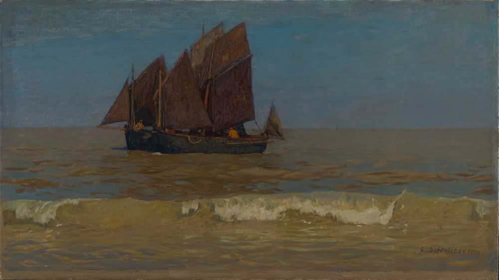 Gustav Schönleber - Fischerboote bei La Panne