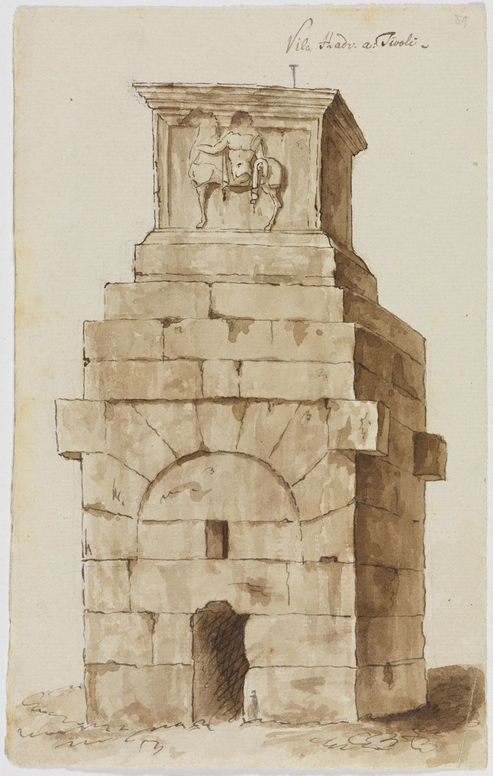 Friedrich Weinbrenner - Grabmal bei der Villa Hadriana in Tivoli