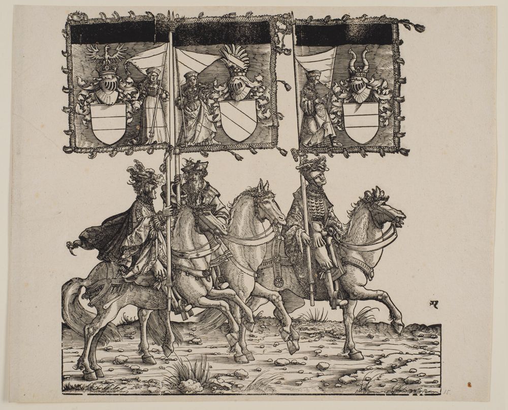 Albrecht Altdorfer (und Werkstatt) - Die österreichischen Erblande Terremont, Franeck, Betune (Triumph Kaiser Maximilians I.)