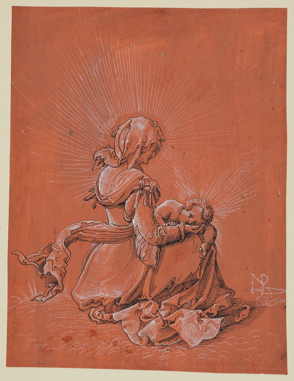 Niklaus Manuel, gen. Deutsch - Sitzende Maria mit Kind
