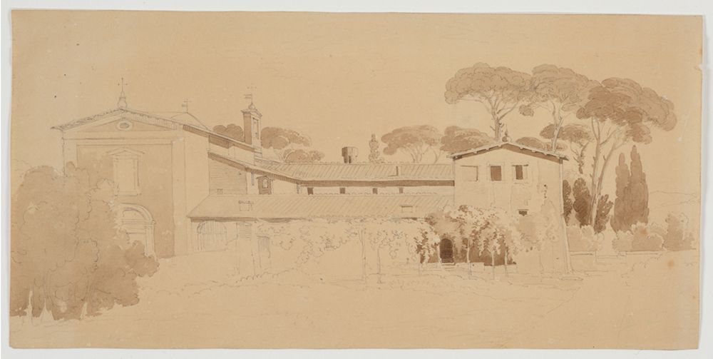 Carl Ludwig Frommel - Italienischer Landsitz unter Pinien