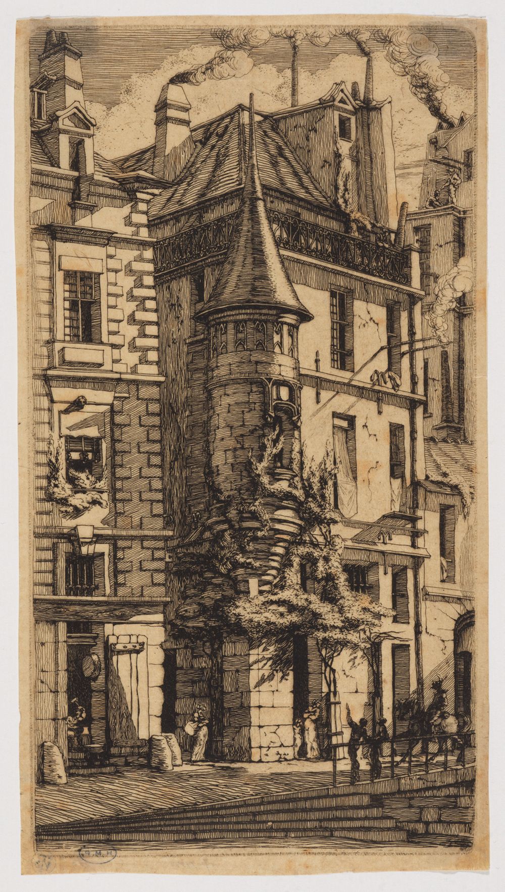 Charles Meryon - Tourelle, Rue de la Tixéranderie