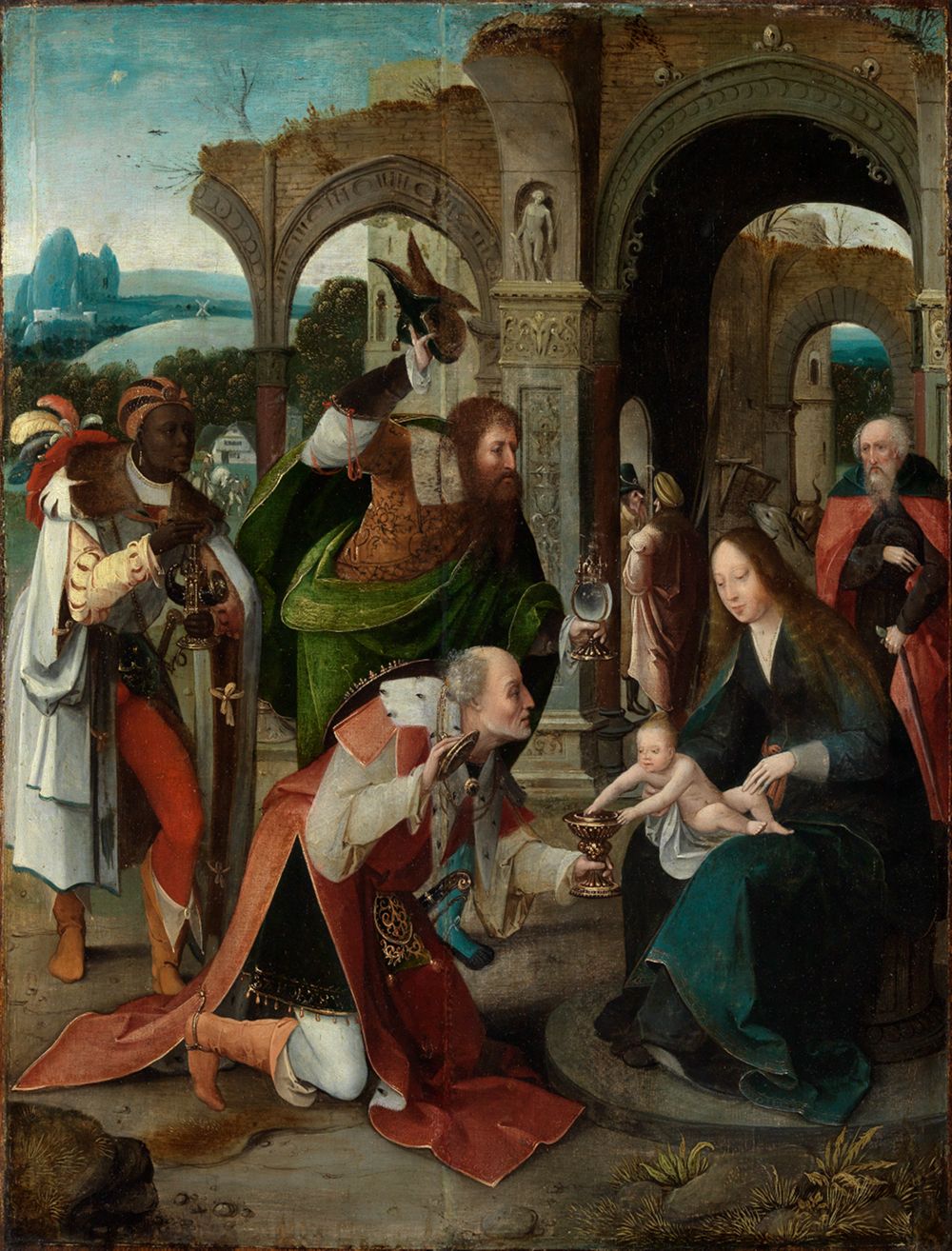 Antwerpener Meister - Anbetung der Heiligen Drei Könige