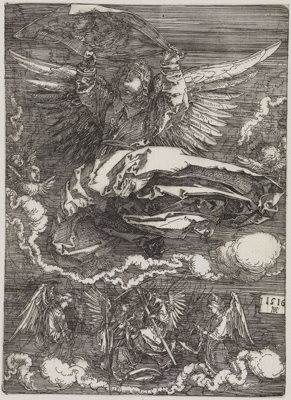 Albrecht Dürer - Das Schweißtuch, von einem Engel gehalten
