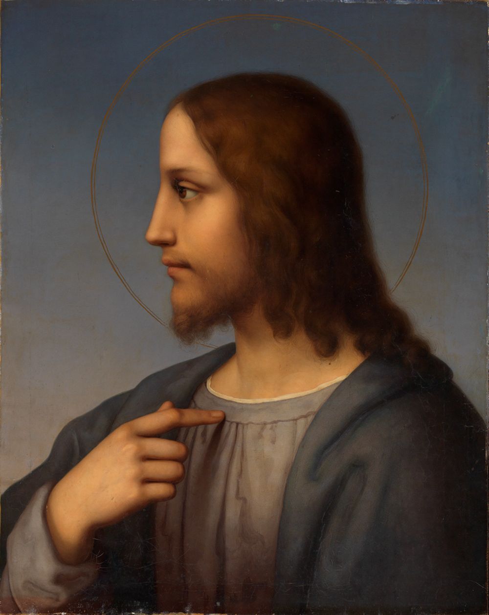 Brustbild Christi im Profil