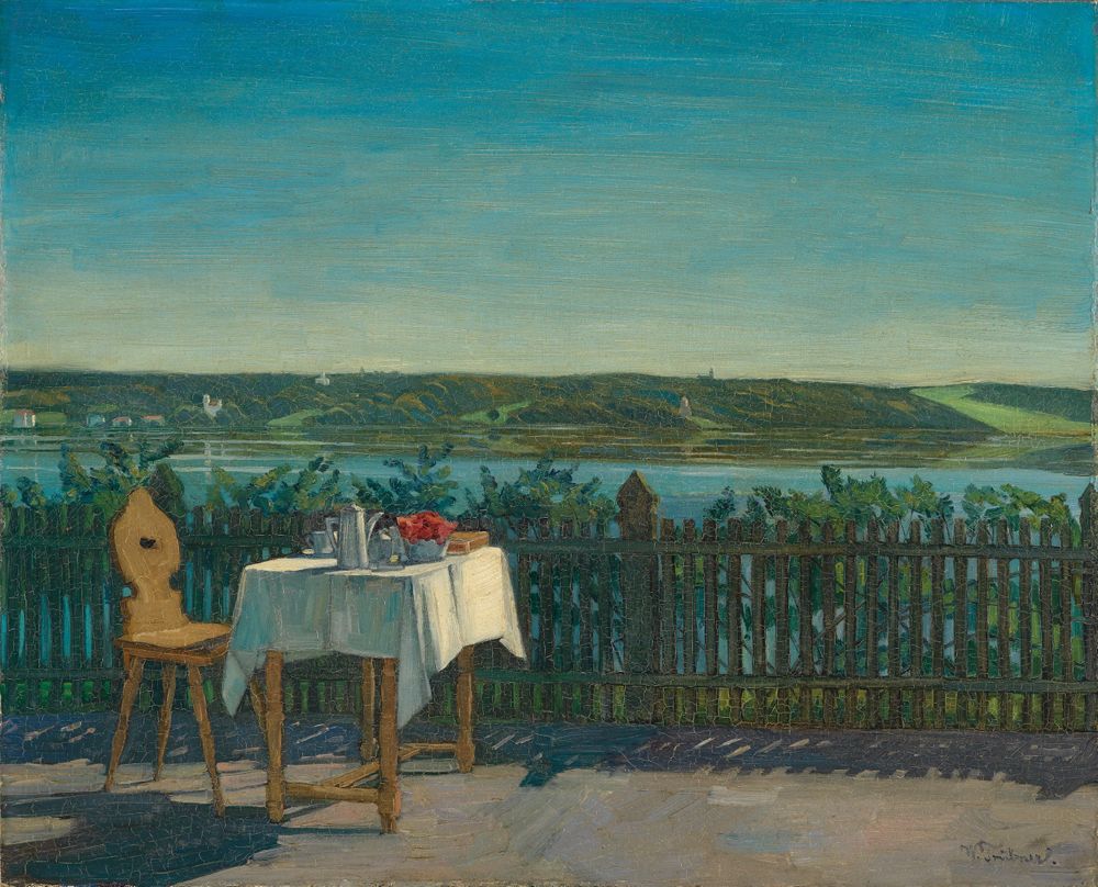 Wilhelm Trübner - Kaffeetisch am Starnbergersee