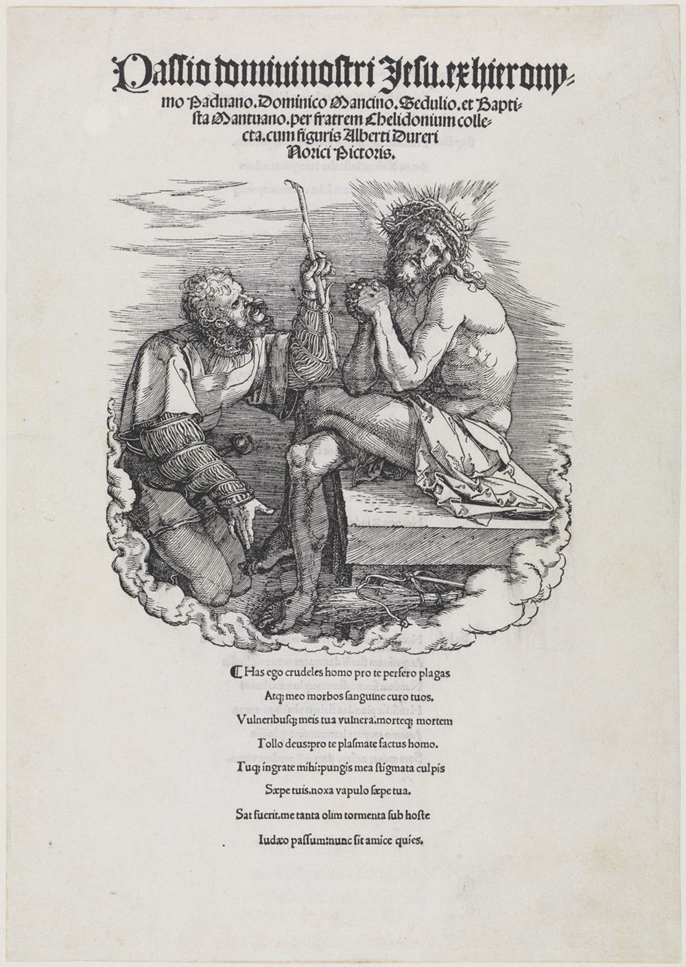 Albrecht Dürer - Der Schmerzensmann und der Landsknecht (Titelblatt der Großen Passion)