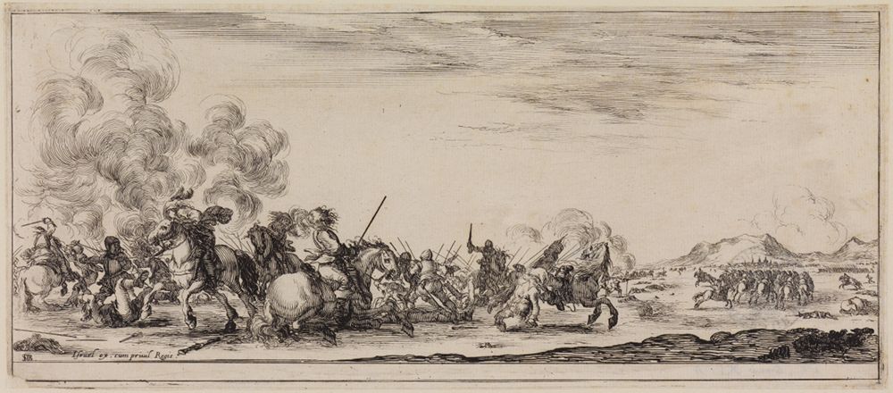 Stefano della Bella - Frieden und Krieg (Et pace et bello): Reitergefecht