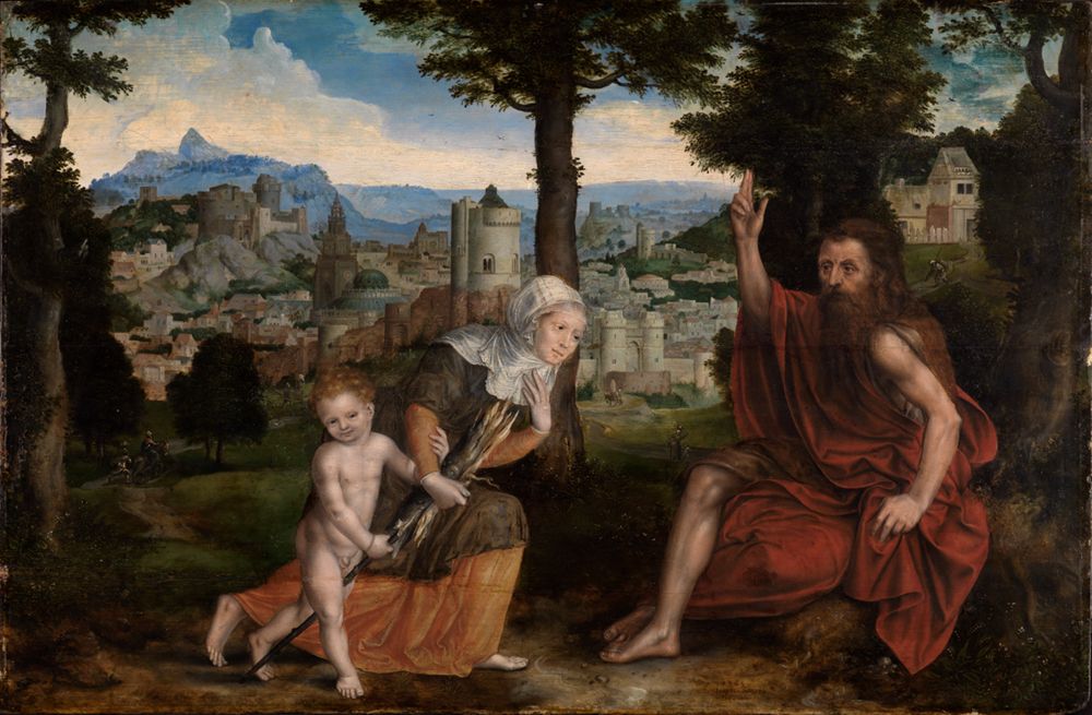 Jan Massys (1509) - Der Prophet Elias und die Witwe von Sarepta
