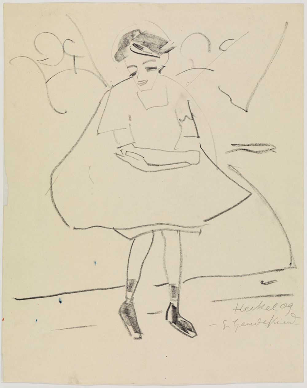 Erich Heckel - Sitzendes Kind