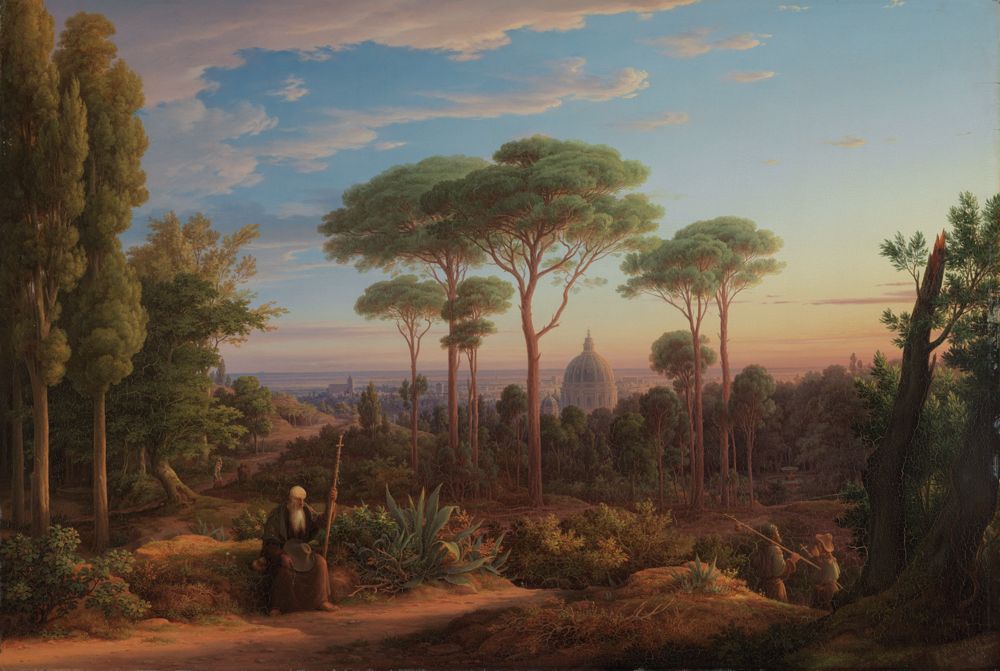 Friedrich Helmsdorf - Blick auf St. Peter in Rom