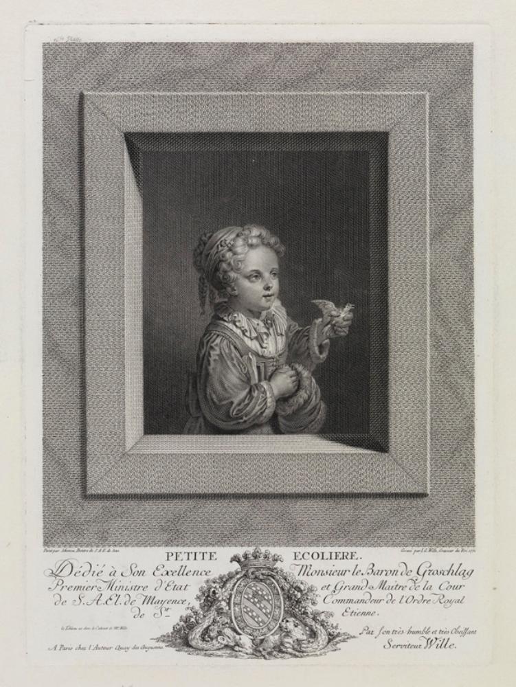 Johann Georg Wille - Petite Ecolière