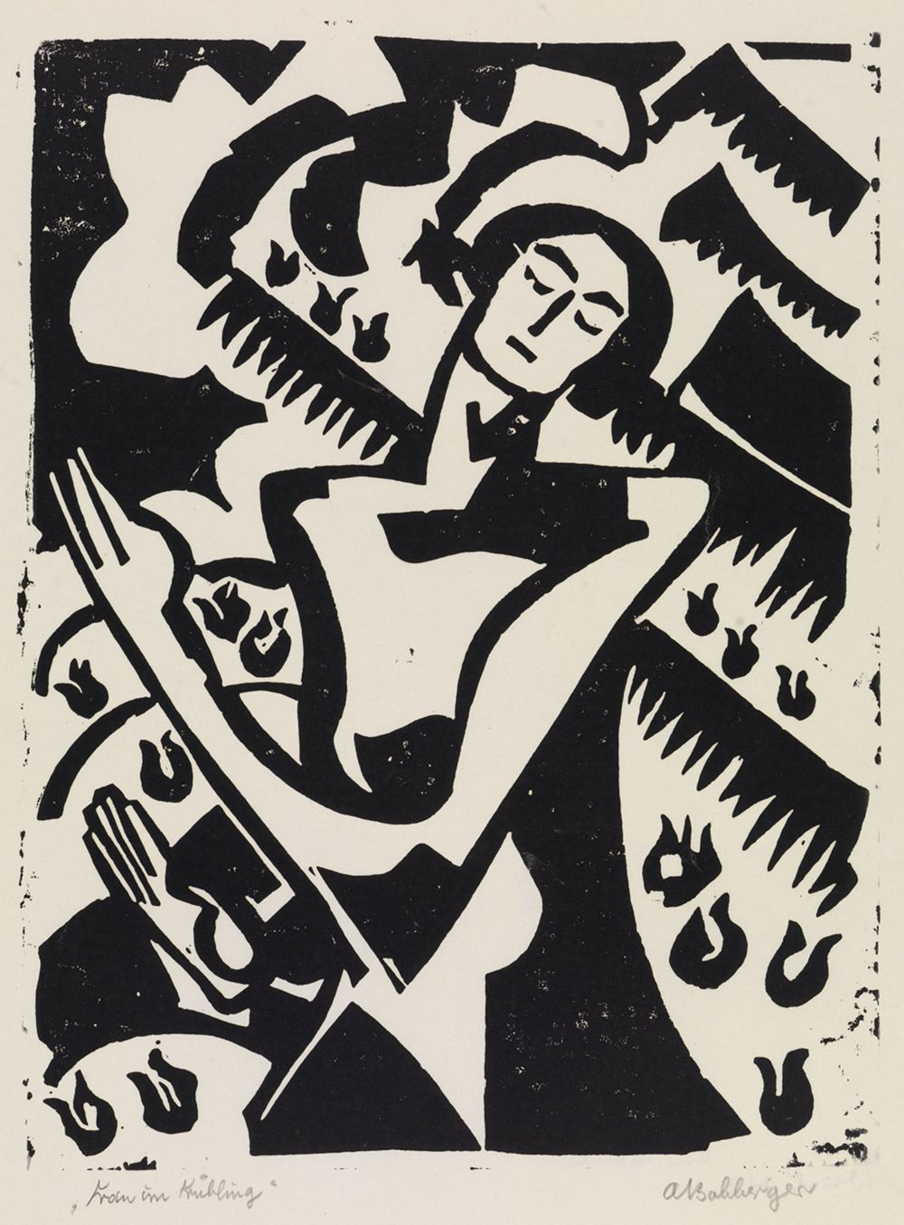 August Babberger - Frau im Frühling