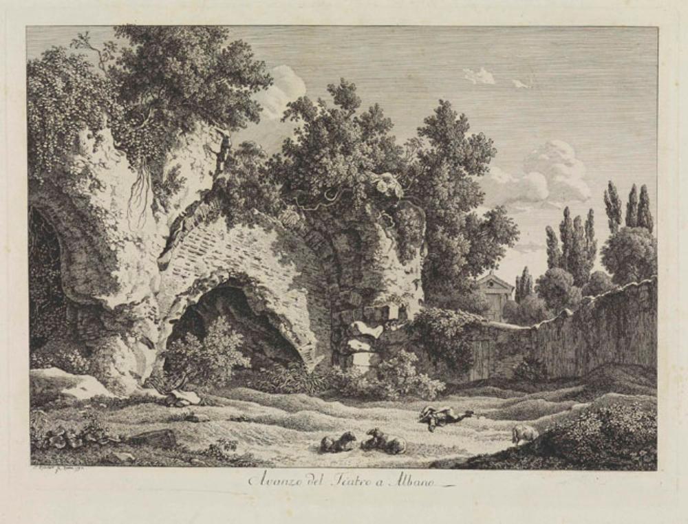 Johann Christian Reinhart - Avanzo del Teatro a Albano