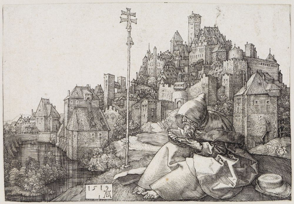 Albrecht Dürer - Der Heilige Antonius vor der Stadt