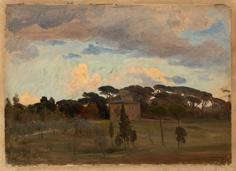 Johann Wilhelm Schirmer - Die Casina di Raffaello im Park der Villa Borghese