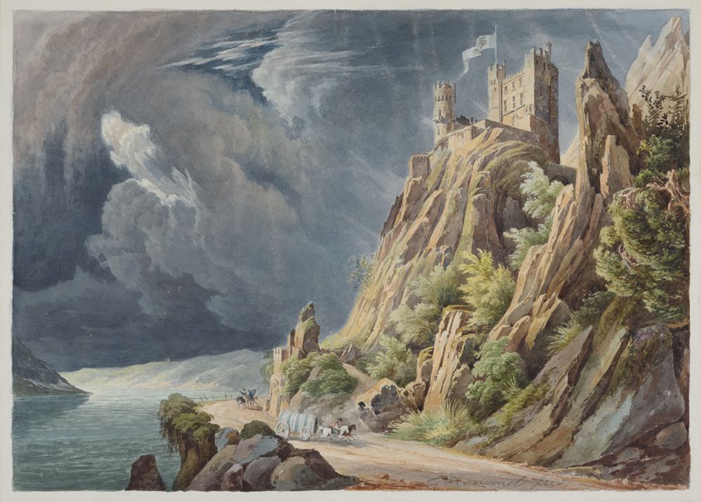 Carl Ludwig Frommel - Burg Rheinstein bei Gewitter