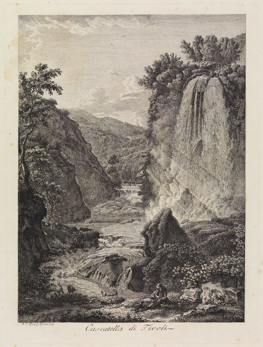 Albert Christoph Dies - Wasserfälle von Tivoli