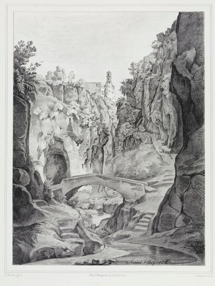 Ludwig Joseph Kuntz - Sorrent, Treppenaufgang