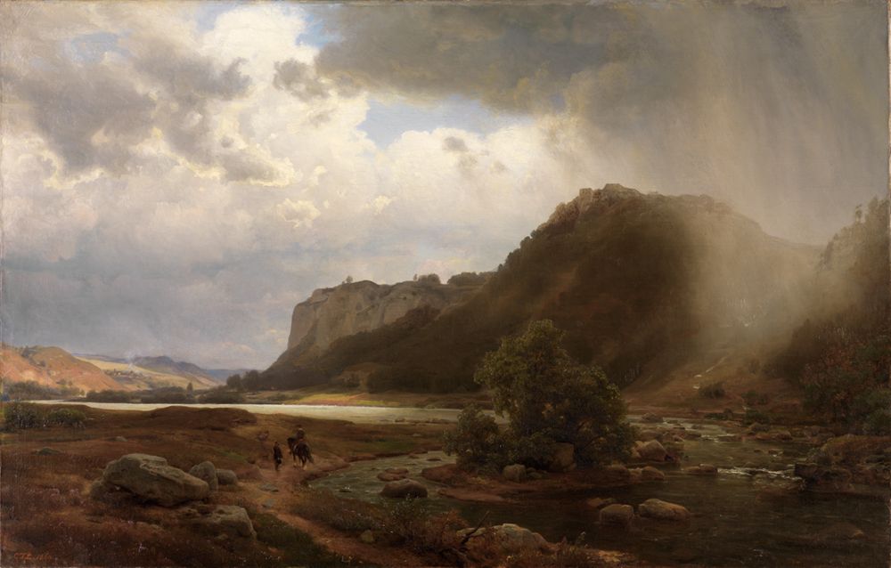 Carl Friedrich Lessing - Flußlandschaft
