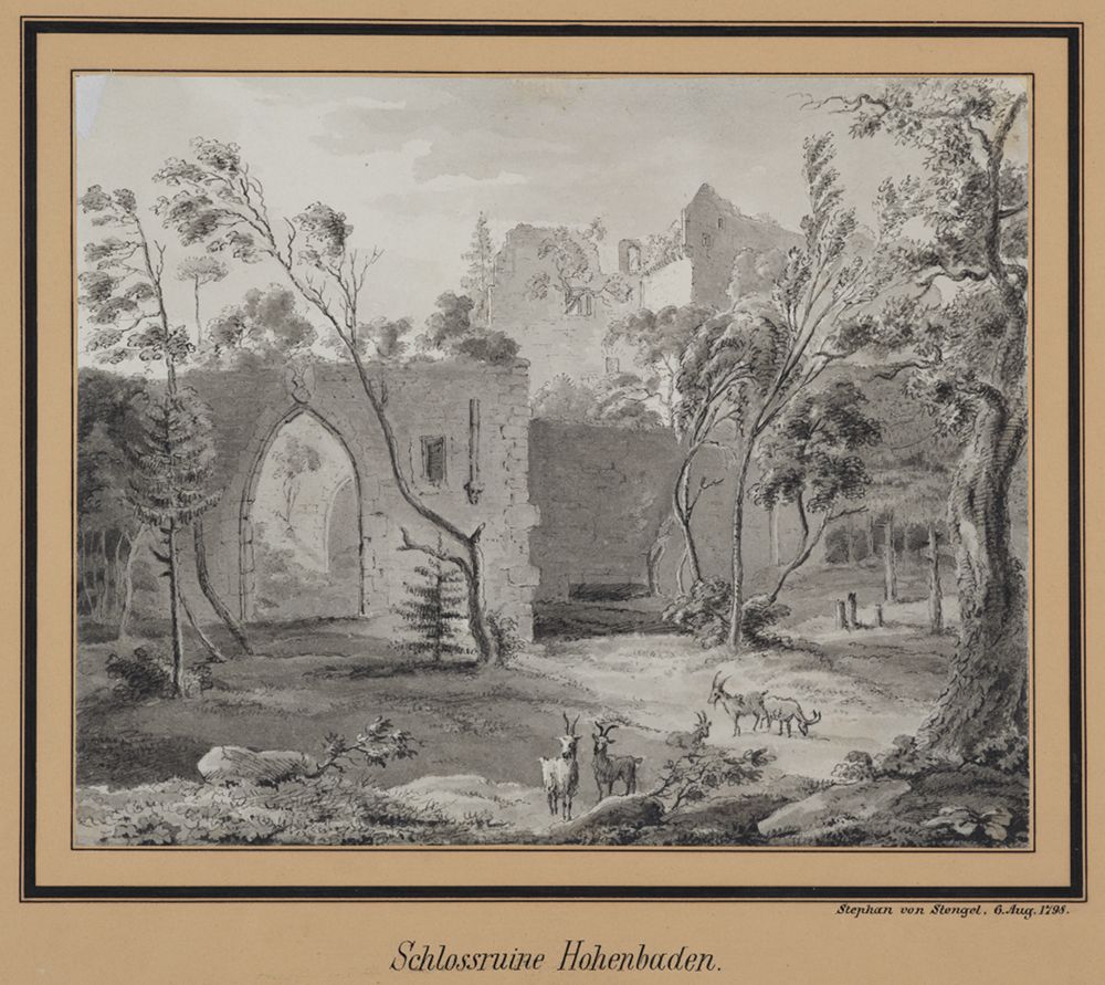 Stephan Christian von Stengel (Freiherr) - Ruine der Burg Hohen-Baden