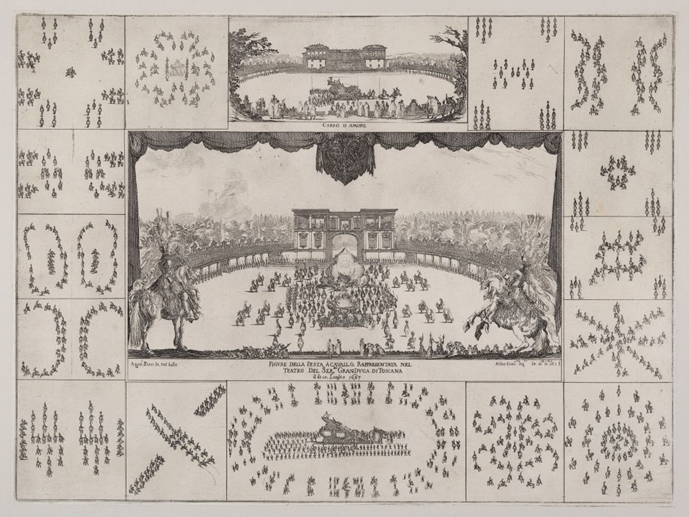 Stefano della Bella - Karussell anlässlich der Hochzeit Großherzog Ferdinandos II.